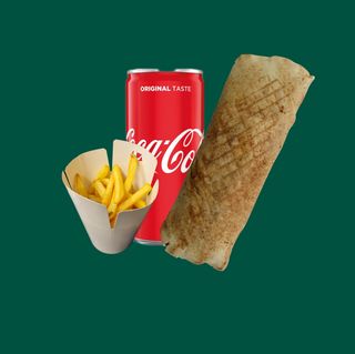 Daily rollo z serem średnie +frytki +napój