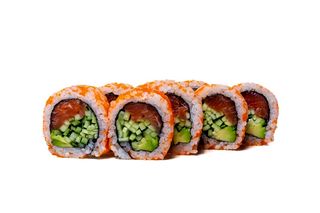 Рол Каліфорнія з лососем в тобіко 