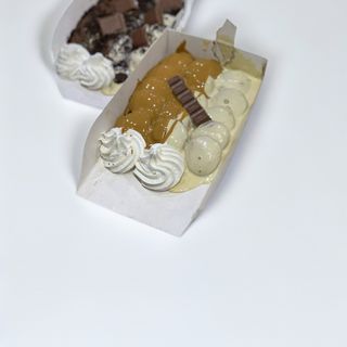 Poffertjes Nutella, Chocolat blanc, Banane