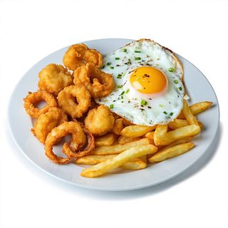 P-5 Calamares con patatas y huevo frito