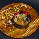 ბრინჯის ლაფშა ზღვის პროდუქტებით