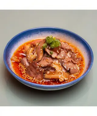 Ternera y callos en salsa picante Sichuan - 夫妻肺片