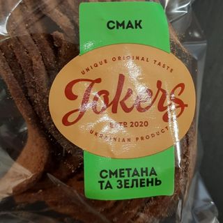 Грінка Jokers зі смаком сметани та зелені (100г)