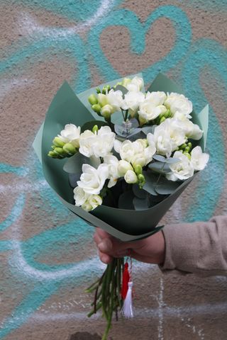 Buchet 15 fezii albe 