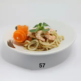 57. Udon con gamberi