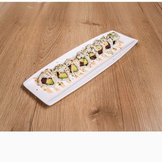 MAKI ATUN FLAMBEADO CON MAYONESA PICANTE (8uds)