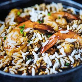 arroz cuba con gambas