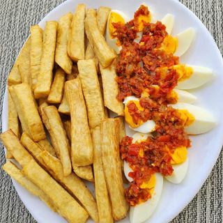 Frites d'igname / Œuf