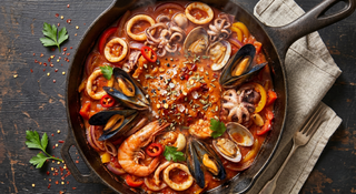 Padella piccante ai frutti di mare