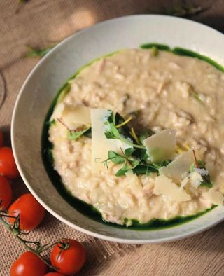 Risotto cu pui, sparanghel si lămâie