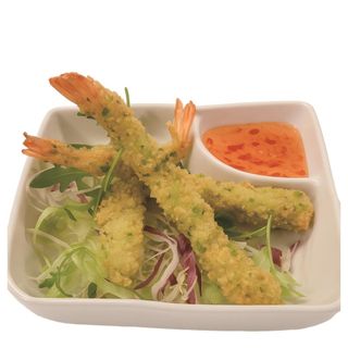 Ebi tempura e pistacchio