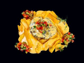 Біфштекс з діпами та сальсою (350g)