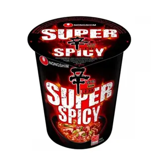 Taza de Fideos instantáneos súper picantes rojos Nongshim Shin (68 gr)