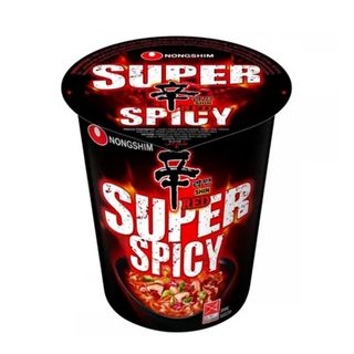 Taza de Fideos instantáneos súper picantes rojos Nongshim Shin (68 gr)