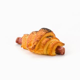 Croissant frankfurt y cebolla caramelizada