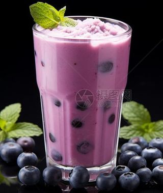 A4 Mirtillo bubble tea large