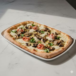 Pizza Funghi Pancetta 30 Cm. X 40 Cm.