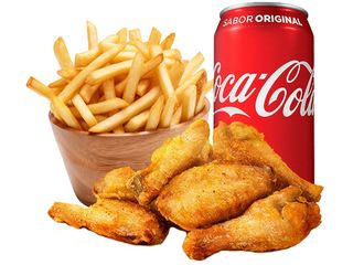Menú Alitas De Pollo (6 Uds.)
