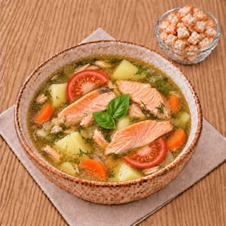 Рибна юшка з сьомгою (400/15г)