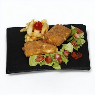 Meniu Cascaval Pane, cartofi prajiti