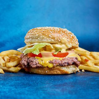 Original Burger + pomfrit