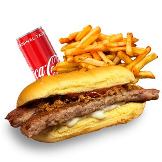 Кебапче дог Комбо с Coca - Cola напитка