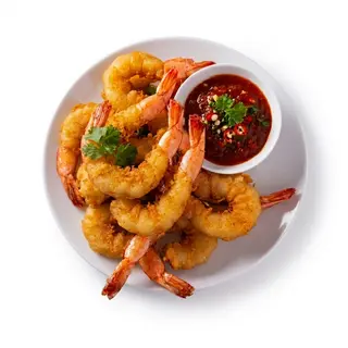 Golden Fried Prawns