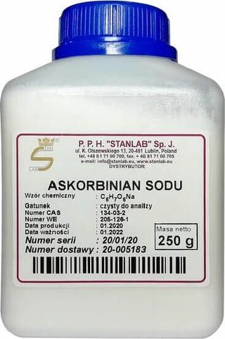 Askorbinian Sodu witamina C CZDA 250 g STANLAB