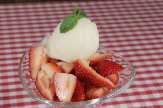  Fresas con helado