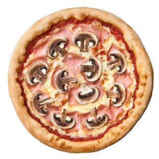 Pizza Prosciutto Funghi 24cm.