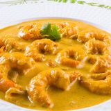 35.Langostinos Con Salsa De Curry Y Leche De Coco