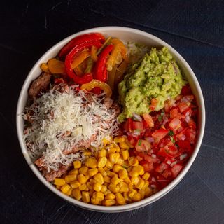 Beef fajita bowl