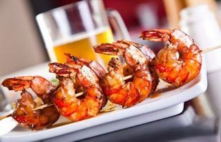 კრევეტები გრილზე