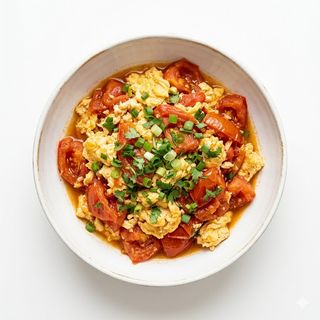 Tomate Y Huevo Revuelto