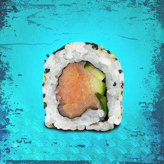 Урамаки Калифорния пушена сьомга и краставичка (120г)