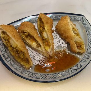 163.Rollo De Pollo Con Queso Y Salsa Curry(2)