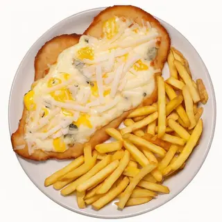 Milanesa de pollo de  5 quesos