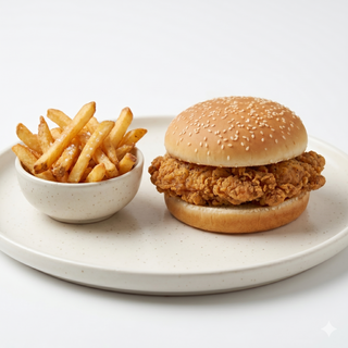 Hamburguesa De Pollo Empanado