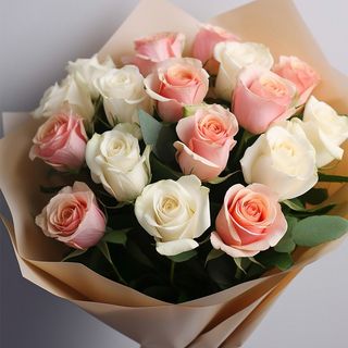 Bouquet Élégance Rose & Blanc