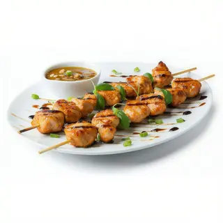 Pinchos de Pollo con Salsa Sa Te