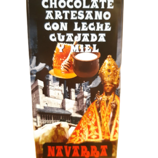 Chocolate artesano con leche cuajada y miel