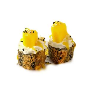 Maki frito con mango