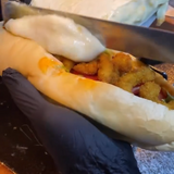 Sandwich crevettes pané Raclette 