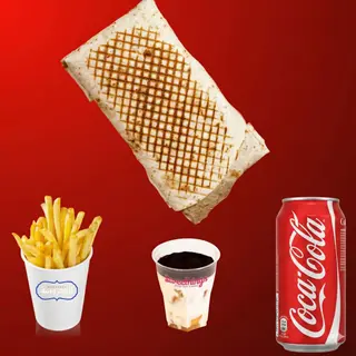 Tacos Mahrousa + Tiramisu + Frites + Boisson Coca-Cola