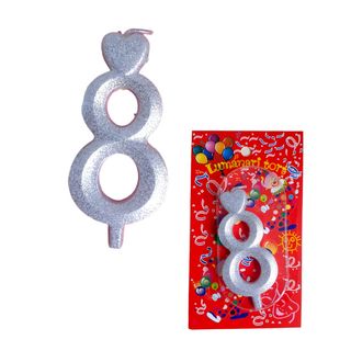 Lumanare tort cifra 8