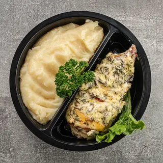 Куриная грудка "Зебра" с гарниром