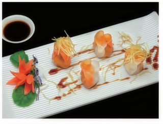 6 Dimsum di anatra pechinese sfoglia con pomodoro 4 pezzi