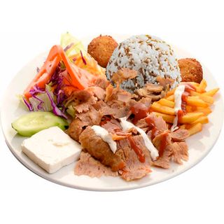 Menú plato kebab Istanbul