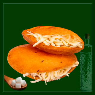 Arepa dulce con queso