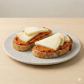 Pa amb oli de sobrasada Mallorquina y queso semicurado (2 uds.)